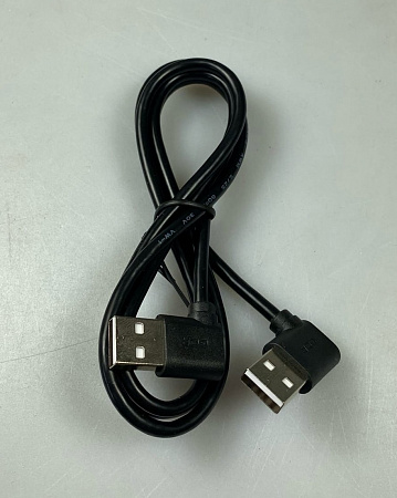 Кабель USB 2,0 AM угловой/AM угловой 28/28 AWG, 1м (GCR-AUM5AM-BB2S-1.0m) "Greenconnect"