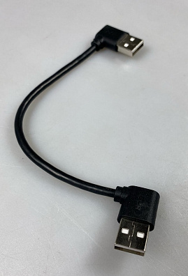 Кабель GCR-AUM5AM-BB2S-0.2m (usb угловой)