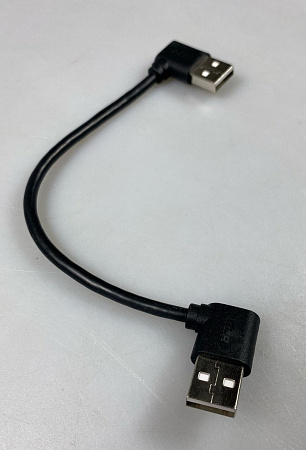 Кабель GCR-AUM5AM-BB2S-0.2m (usb угловой)