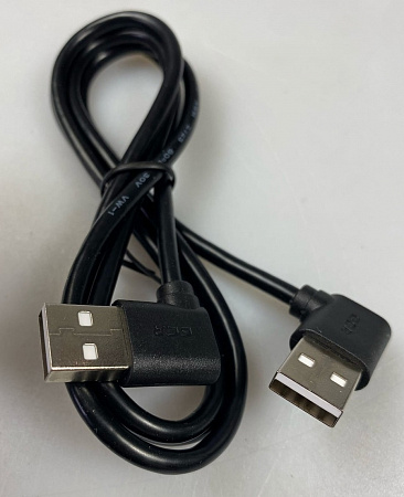 Кабель USB 2,0 AM угловой/AM угловой 28/28 AWG, 1м (GCR-AUM5AM-BB2S-1.0m) "Greenconnect"