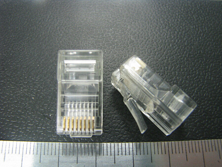 Разъем 8P8C RJ-45 2 зубца (вилка)